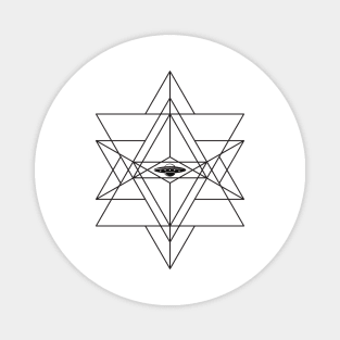 Trapped UFO, Sacred Geometry, EDM Festival Gear Magnet